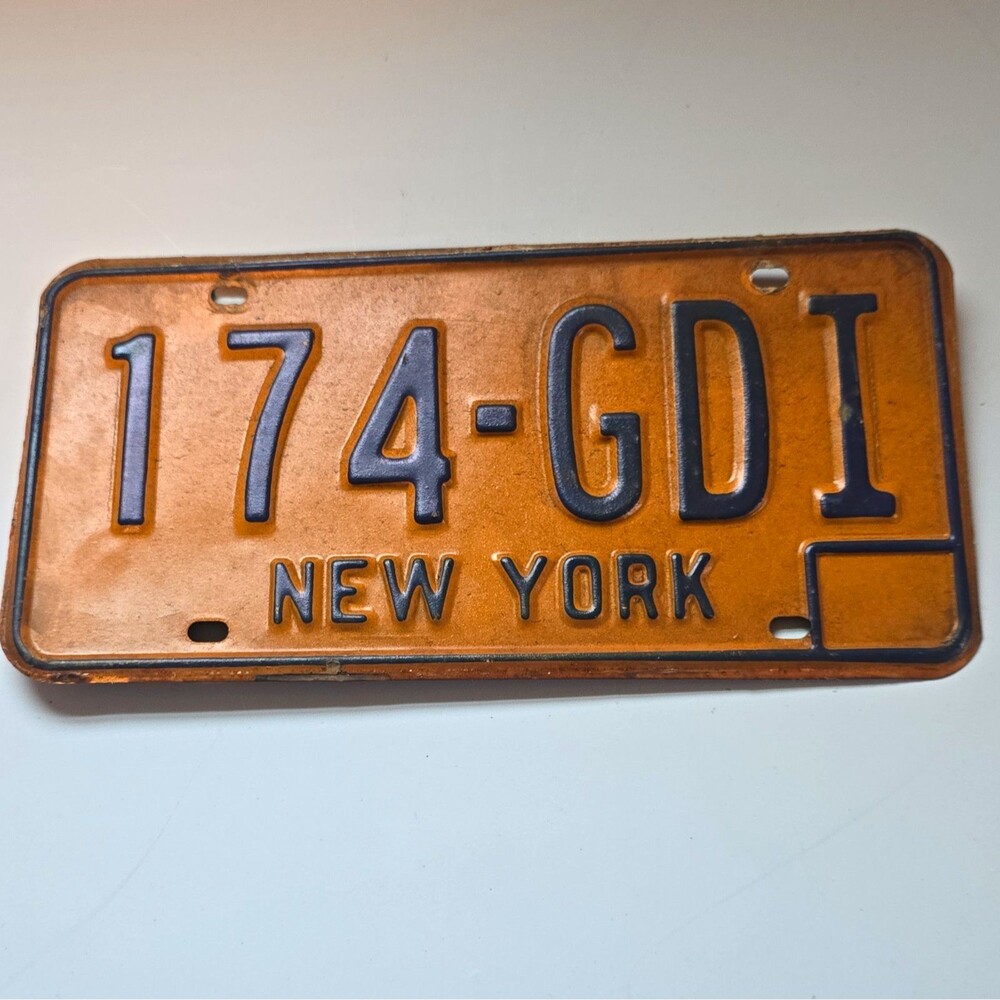 New York License Plate Pair 174-GDI - 2 Plates - New York State Plate Set